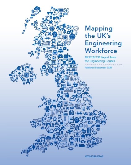 Cover image for Mapping the the UK's Engineering Workforce report.