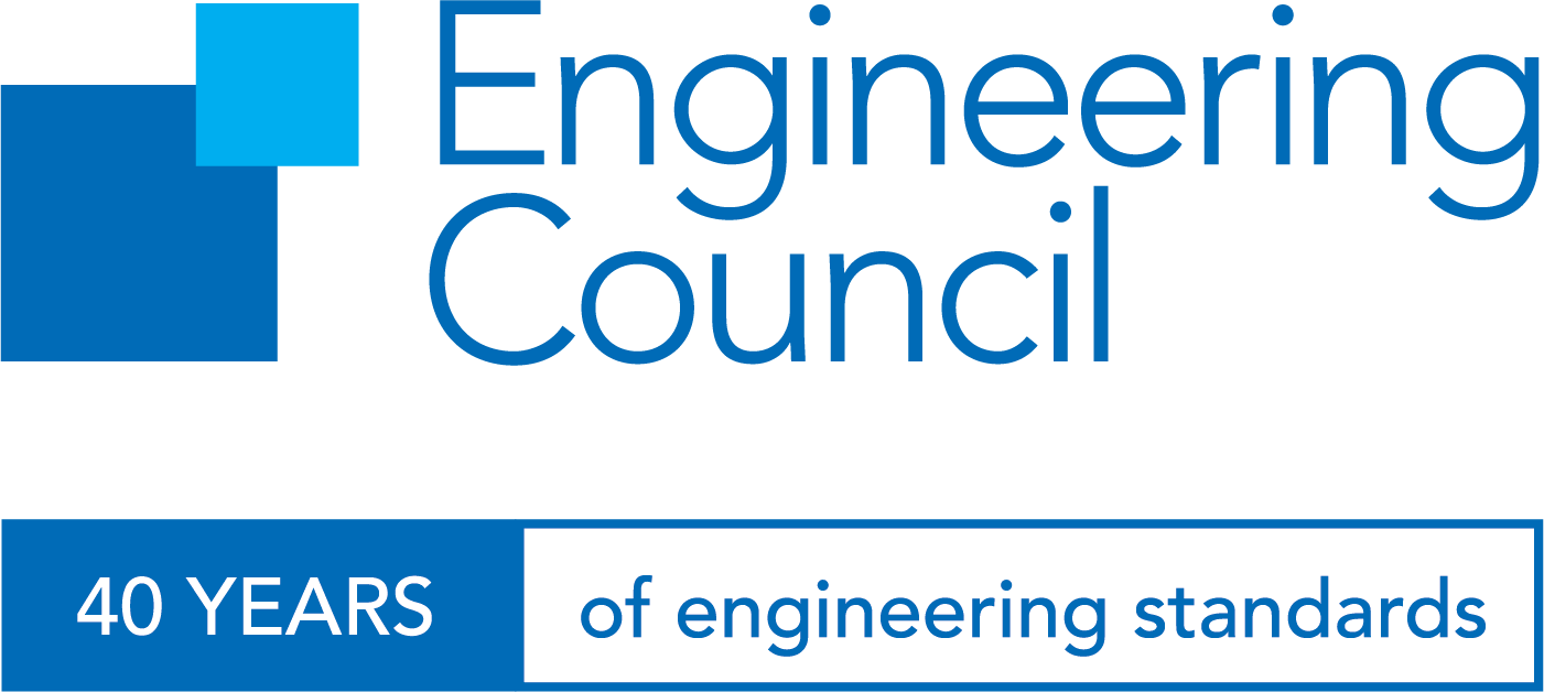 Text reads "Engineering Council: 40 years of engineering standards"