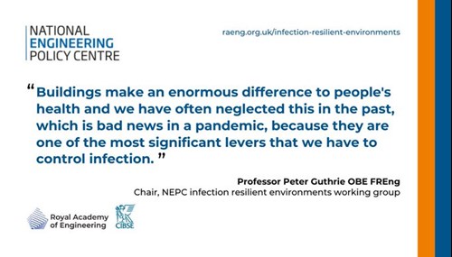 Infection Resilient Environments - quote from Professor Peter Guthrie