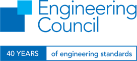 Text reads "Engineering Council: 40 years of engineering standards"