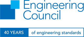 Text reads "Engineering Council: 40 years of engineering standards"