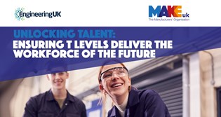 Cover image; text reads: "Unlocking talent: ensuring T levels deliver the workforce of the future"
